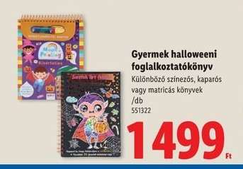 Gyermek halloweeni foglalkoztatókönyv