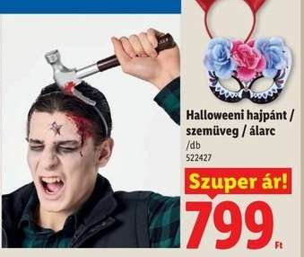 Halloweeni hajpánt / szemüveg / álarc