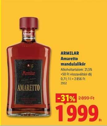 Armilar Amaretto mandulalikőr