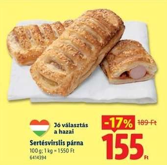 Sertésvirslis párna