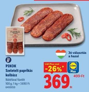 PIKOK Szeletelt paprikás kolbász