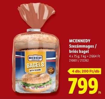 MCENNEDY Szezámmagos / briós bagel