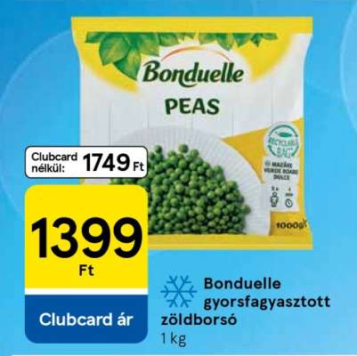 Bonduelle gyorsfagyasztott zöldborsó