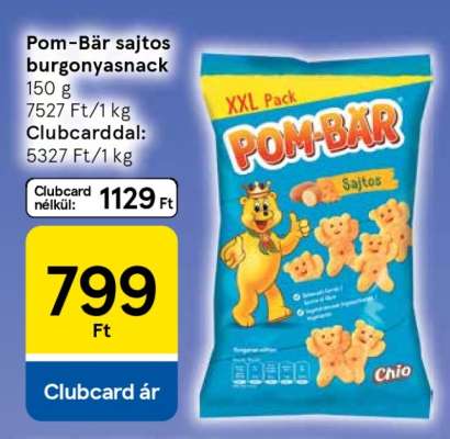 Pom-Bär sajtos burgonyasnack