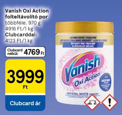 Vanish Oxi Action folteltávolító por