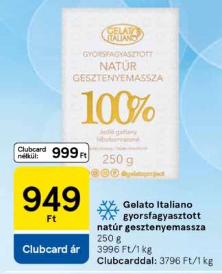 Gelato Italiano gyorsfagyasztott natúr gesztenyemassza
