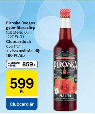 Piroska üveges gyümölcsszörp