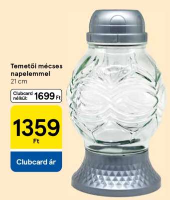 Temetői mécses napelemmel