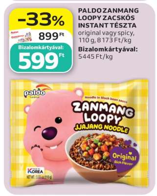 PALDO ZANMANG LOOPY ZACSKÓS INSTANT TÉSZTA