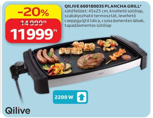 QILIVE 600180035 PLANCHA GRILL