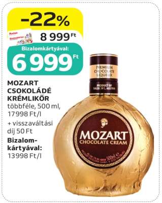 MOZART CSOKOLÁDÉ KRÉMLIKŐR