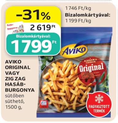 AVIKO Original vagy Zig Zag hasábburgonya
