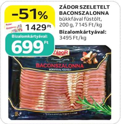 Zádor Szeletelt Baconszalonna