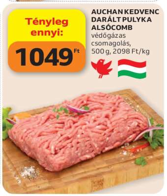 AUCHAN KEDVENC DARÁLT PULYKA ALSÓCOMB