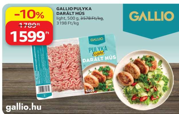 GALLIO PULYKA DARÁLT HÚS
