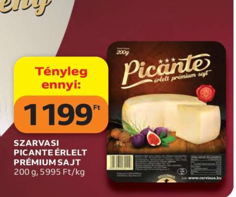 SZARVASI PICANTE ÉRLELT PRÉMIUM SAJT