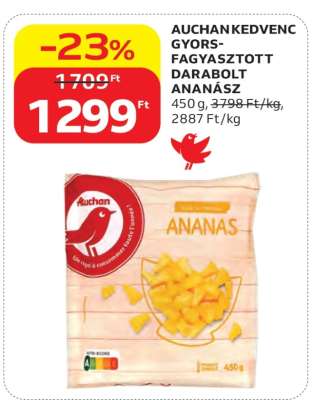 AUCHAN KEDVENC GYORSFAGYASZTOTT, DARABOLT ANANÁSZ