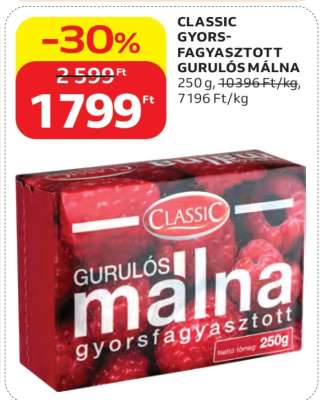 CLASSIC GYORSFAGYASZTOTT GURULÓS MÁLNA