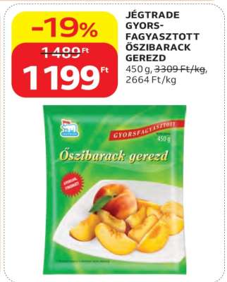 Jégtrade Gyorsfagyasztott Őszibarack Gerezd