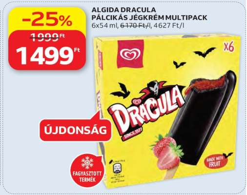 ALGIDA DRACULA PÁLCIKÁS JÉGKRÉM MULTIPACK