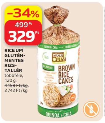 RICE UP! GLUTÉNMENTES RIZSTALLÉR