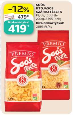 Soós 8 tojásos száraztészta