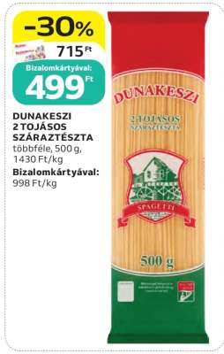 Dunakeszi 2 tojásos száraztészta