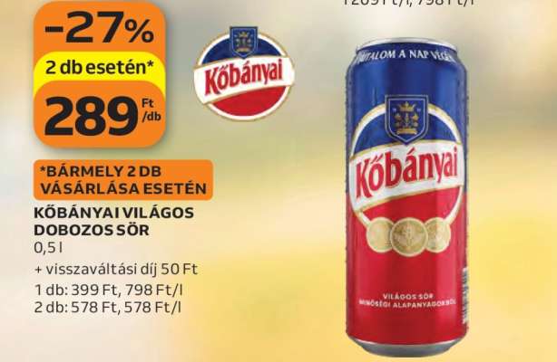 Kőbányai Világos Dobozos Sör