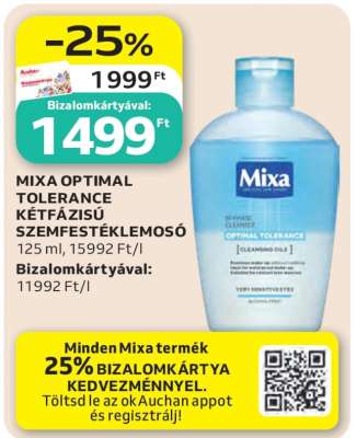 Mixa Optimal Tolerance Kétfázisú Szemfestéklemosó