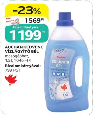 AUCHAN KEDVENC VÍZLÁGYÍTÓ GÉL