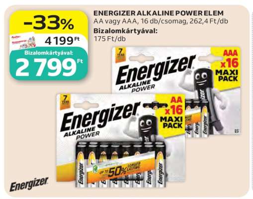 Energizer Alkaline Power elem