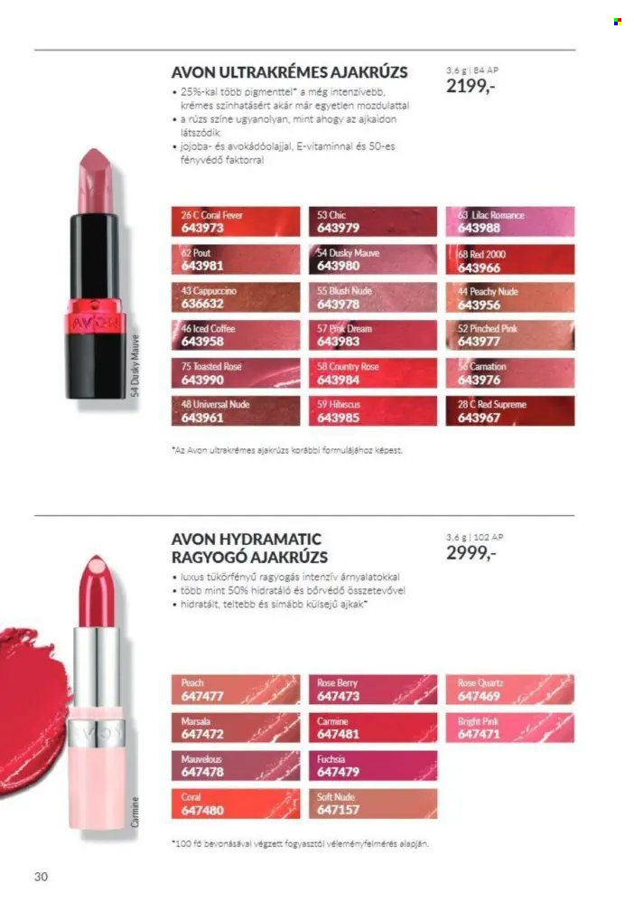 Avon akciós újság érvényes:  - 2026.10.01 - 2026.10.31. 30. oldal Oldal 30