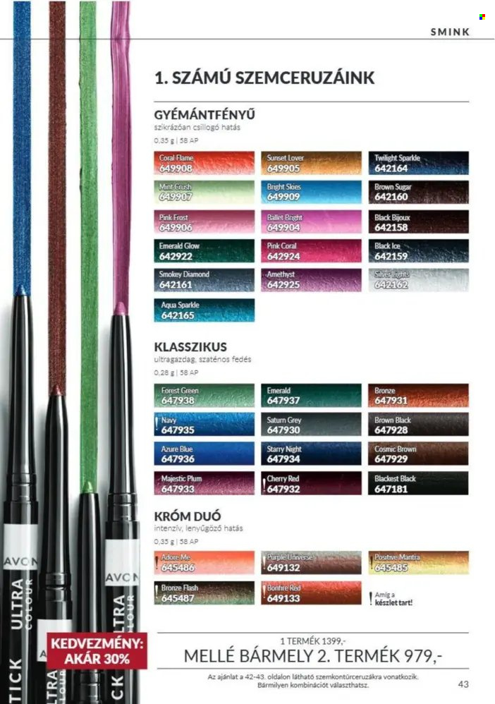 Avon akciós újság érvényes:  - 2026.10.01 - 2026.10.31. 43. oldal Oldal 43