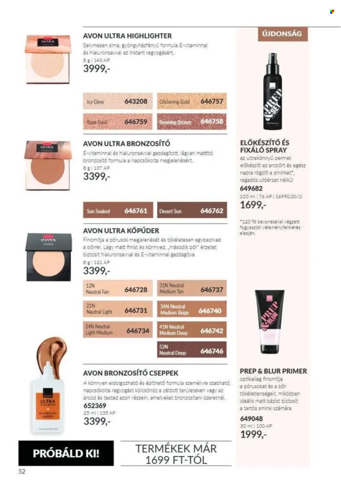 Avon akciós újság érvényes:  - 2026.10.01 - 2026.10.31. 52. oldal Oldal 52