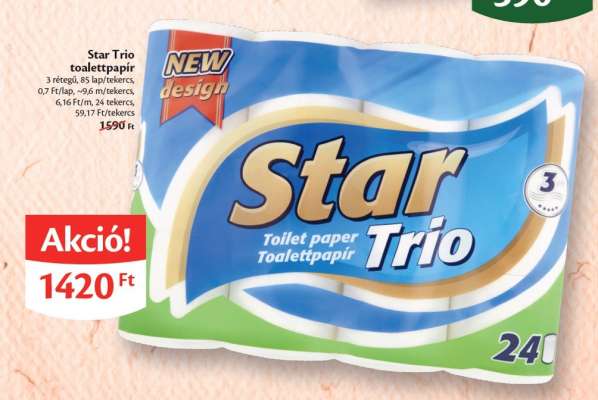 Star Trio toalettpapír