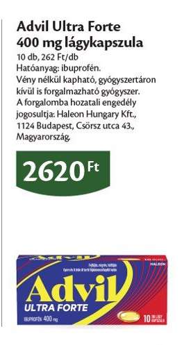 Advil Ultra Forte 400 mg lágykapszula