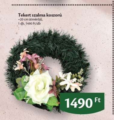Tekert szalma koszorú