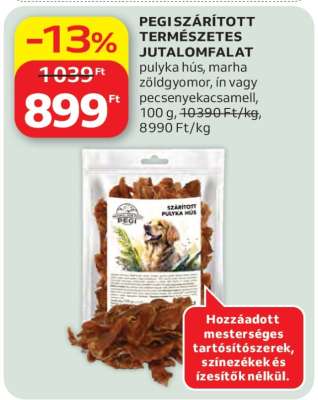 PEGI SZÁRÍTOTT, TERMÉSZETES JUTALOMFALAT