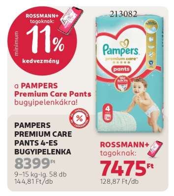 PAMPERS PREMIUM CARE PANTS 4-ES BUGYIPELENKA