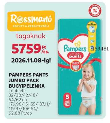 PAMPERS PANTS JUMBO PACK BUGYIPELENKA