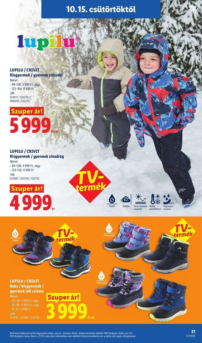 Lidl akciós újság érvényes:  - 2026.10.15 - 2026.10.21. 31. oldal Oldal 31