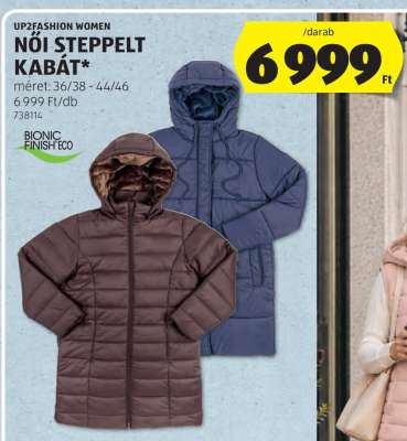 Női steppelt kabát