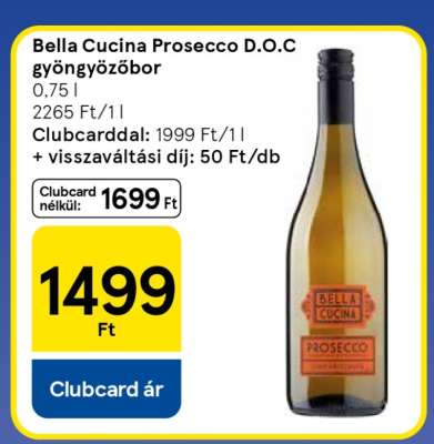 Bella Cucina Prosecco D.O.C gyöngyözőbor