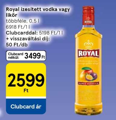 Royal ízesített vodka vagy likőr