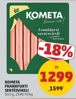 KOMÉTA Frankfurti sertésvirsli