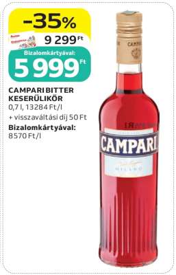 CAMPARI BITTER KESERŰLIKŐR