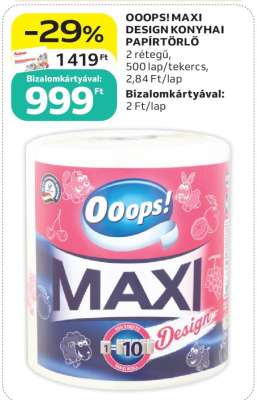 OOOPS! MAXI DESIGN KONYHAI PAPÍRTÖRLŐ
