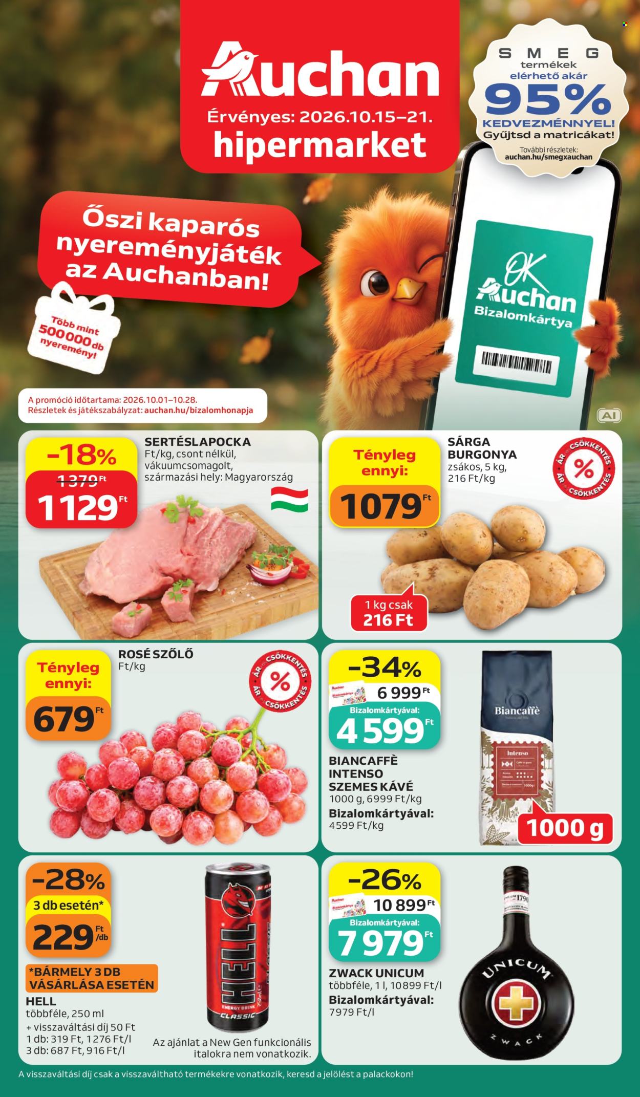 Auchan akciós újság érvényes:  - 2026.10.15 - 2026.10.21. 1. oldal Oldal 1