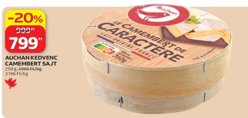 AUCHAN KEDVENC CAMEMBERT SAJT