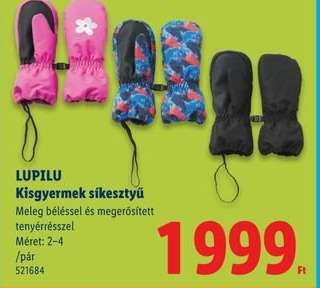 Lupilu Kisgyermek síkesztyű